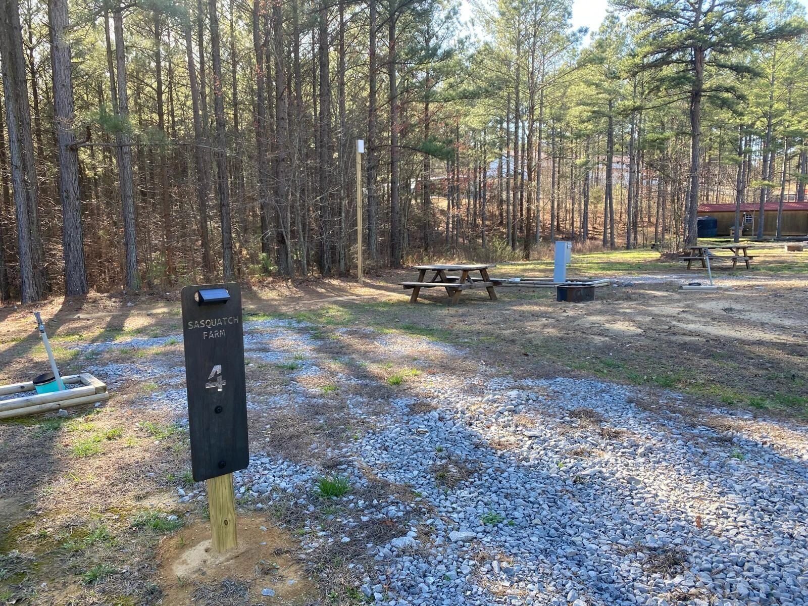 RV site number 4 at Sasquatch Farm RV Park