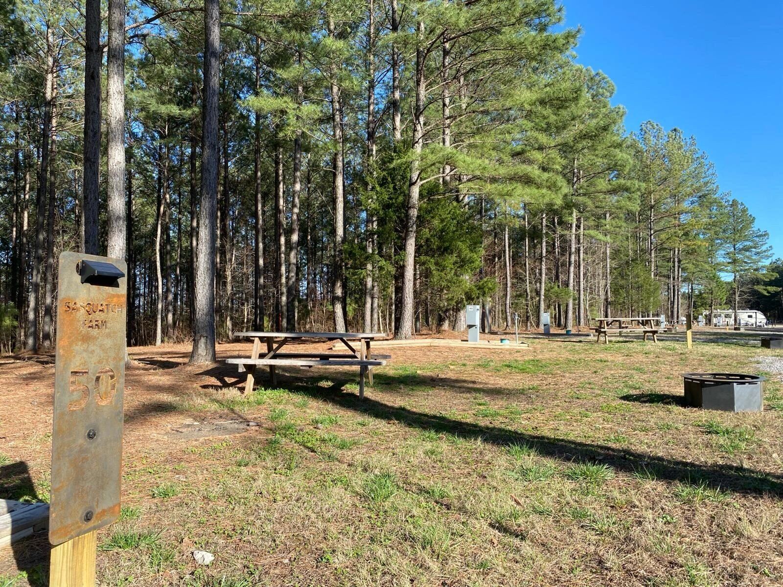 RV site number 50 at Sasquatch Farm RV Park