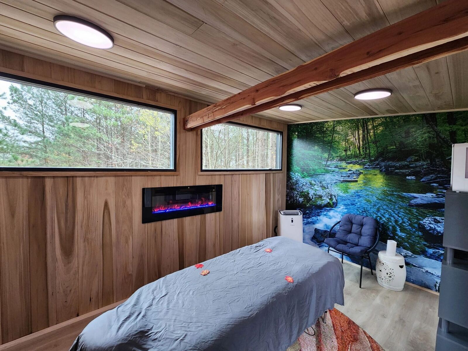 On-site massage service at the Spa King Cabin via Mountain Mobile Massage
